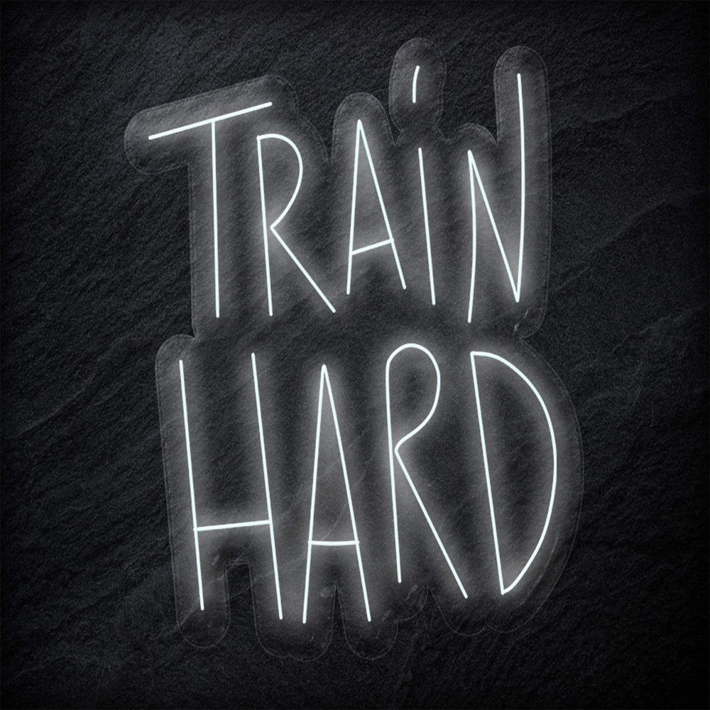 "Train Hard" Neon Sign Schriftzug - NEONEVERGLOW