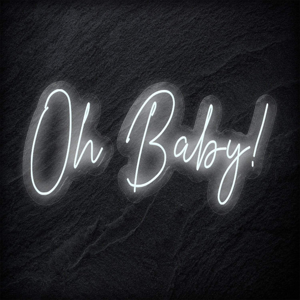 "Oh Baby" Neon Sign Schriftzug - NEONEVERGLOW