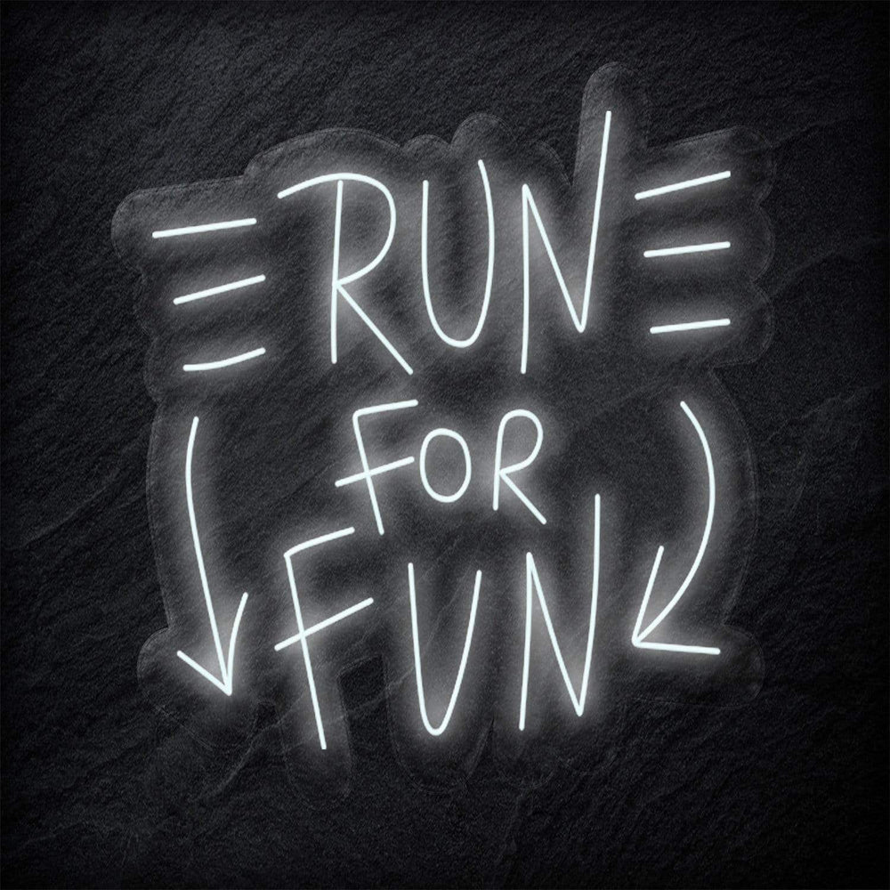 "Run For Fun" Neonschild Sign - NEONEVERGLOW