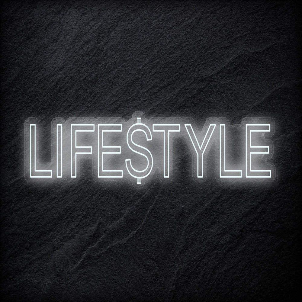 "Lifestyle" Neon Sign Schriftzug - NEONEVERGLOW