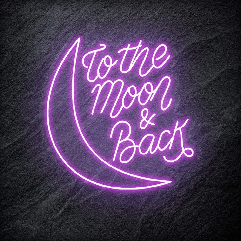 "To The Moon And Back" Neonschild - NEONEVERGLOW