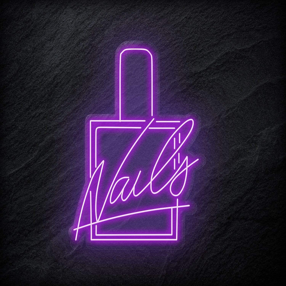 "Nails" Neonschild Sign - NEONEVERGLOW
