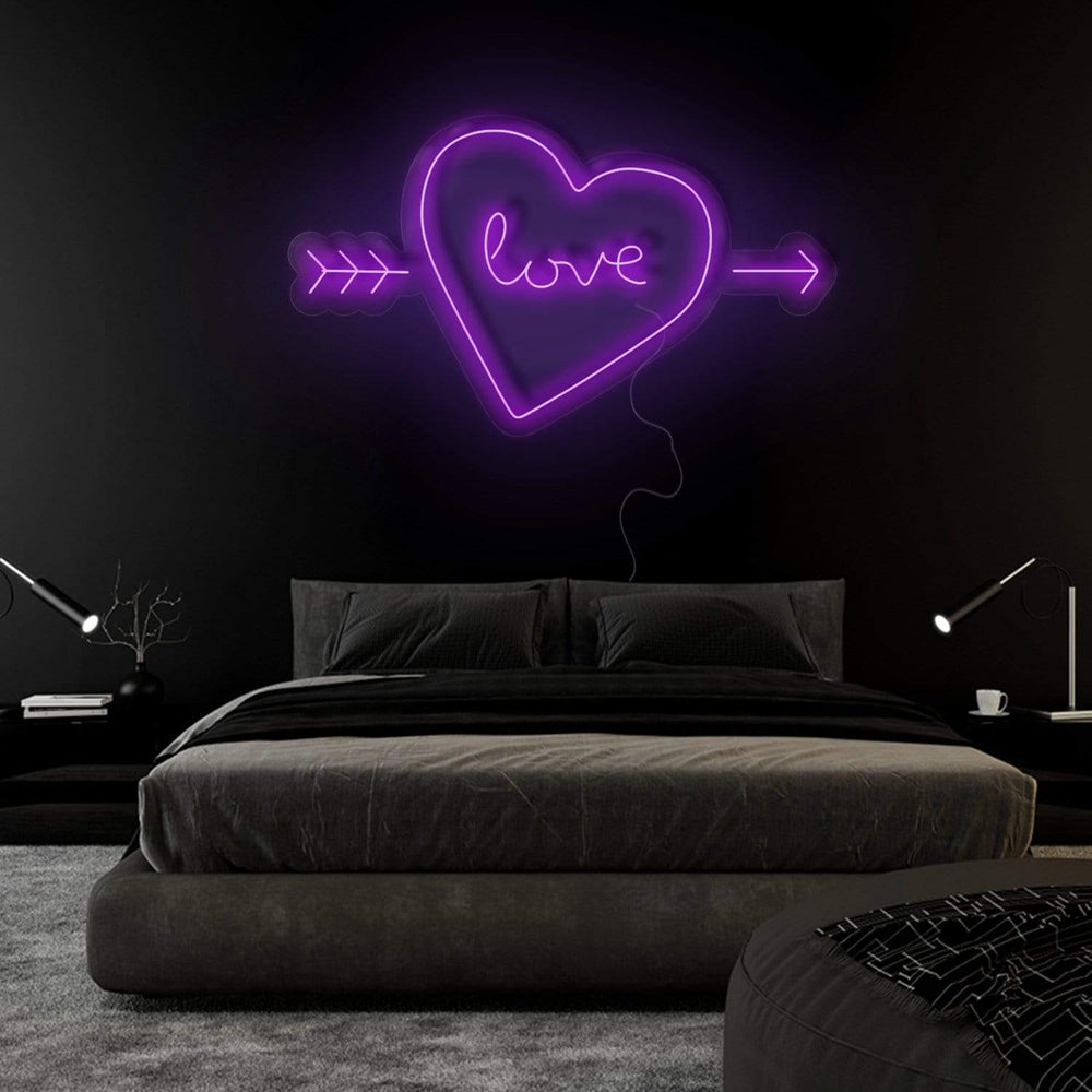 "Herz Heart Love" Neonschild Sign Schriftzug - NEONEVERGLOW