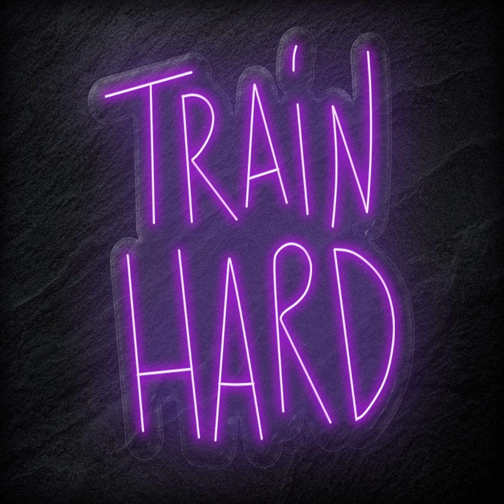 "Train Hard" Neon Sign Schriftzug - NEONEVERGLOW