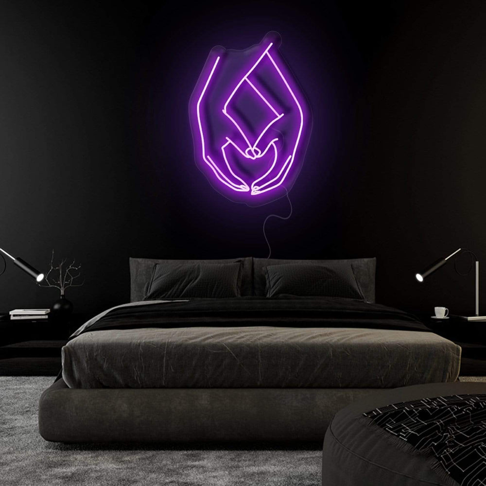 "Hände Liebe " Neonschild Sign - NEONEVERGLOW