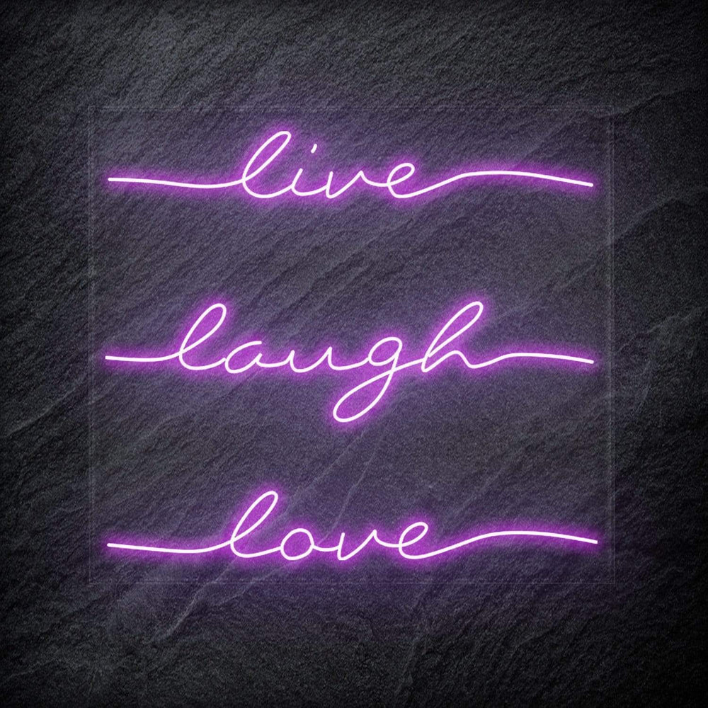 "Live Laugh Love" Neon Schriftzug - NEONEVERGLOW