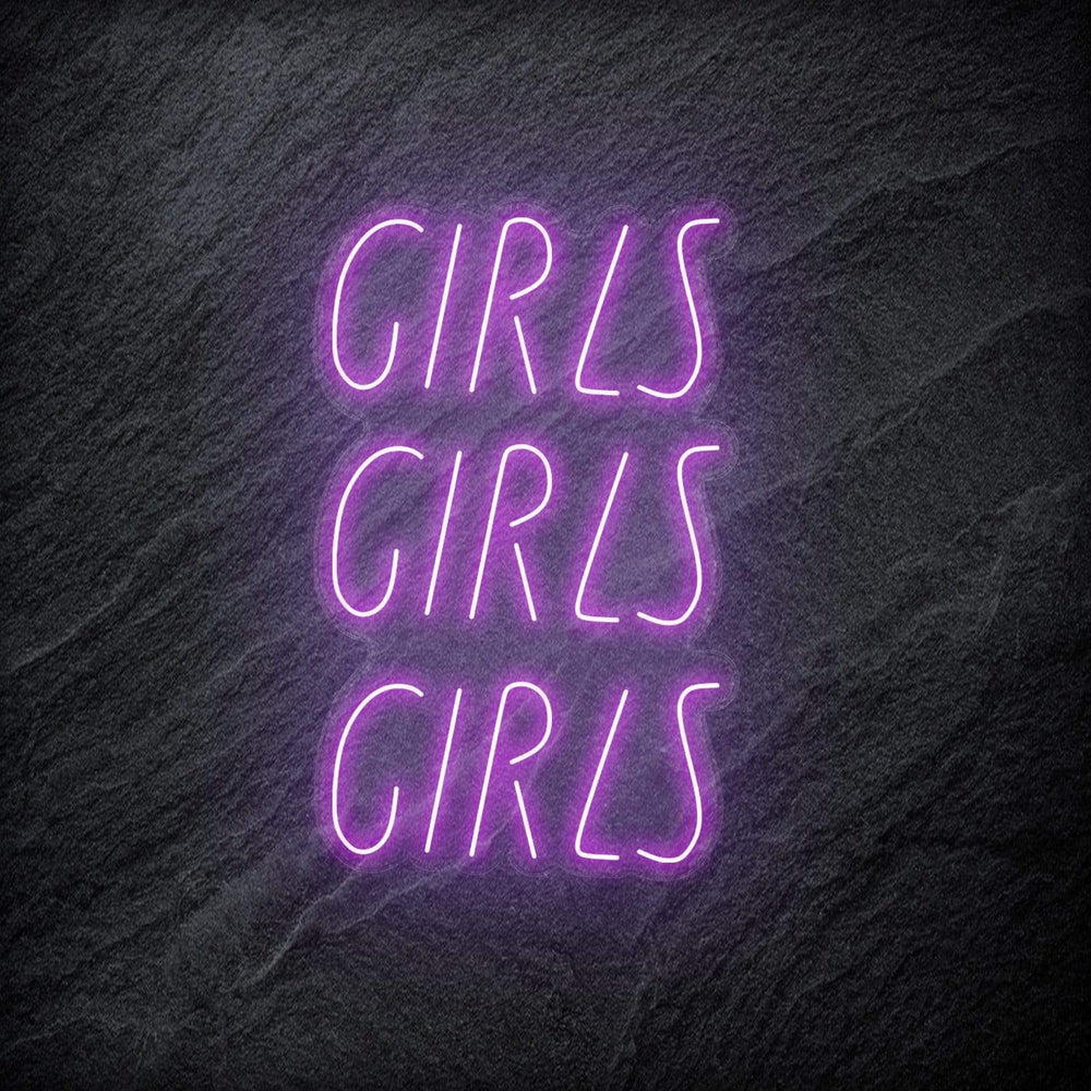 "GirlsGirlsGirls" Neonschild - NEONEVERGLOW