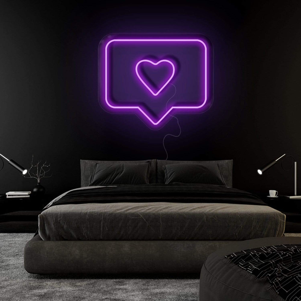 "Heart Herz Like" Neonschild Sign Schriftzug - NEONEVERGLOW