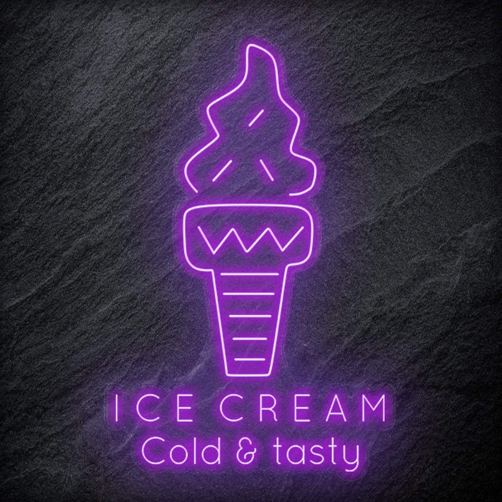 "Ice Cream Cold & tasty" Neonschild - NEONEVERGLOW