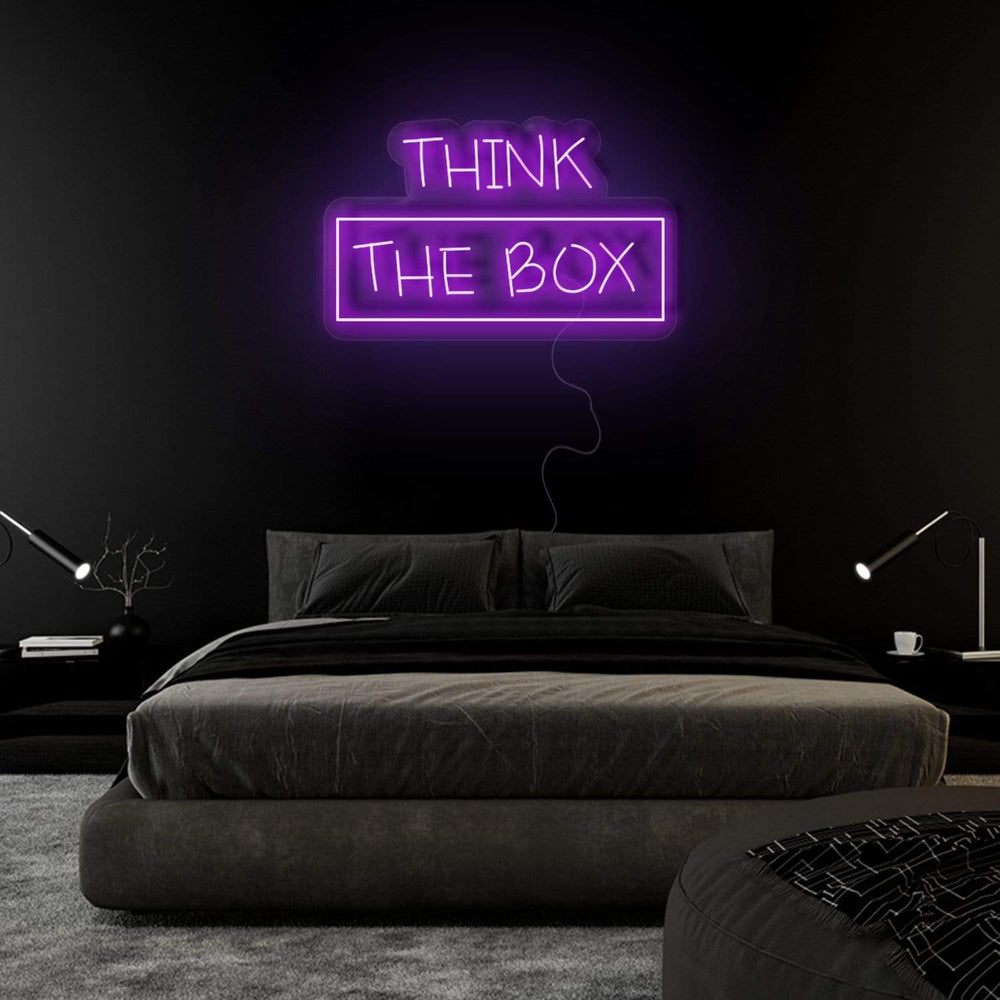 "Think The Box" Neonschild Sign - NEONEVERGLOW