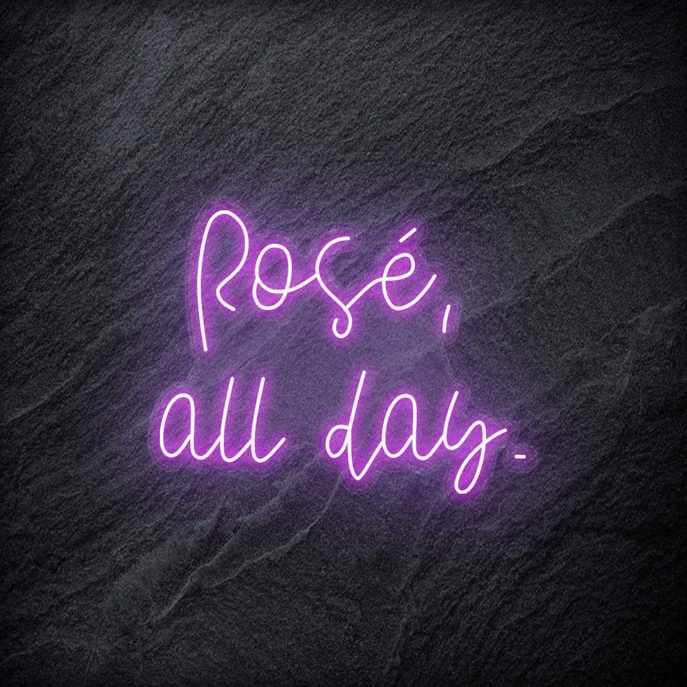 " Rose All Day" Neon Schriftzug - NEONEVERGLOW