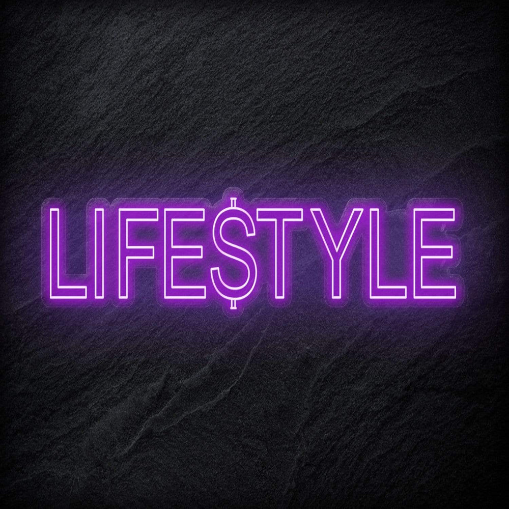 "Lifestyle" Neon Sign Schriftzug - NEONEVERGLOW