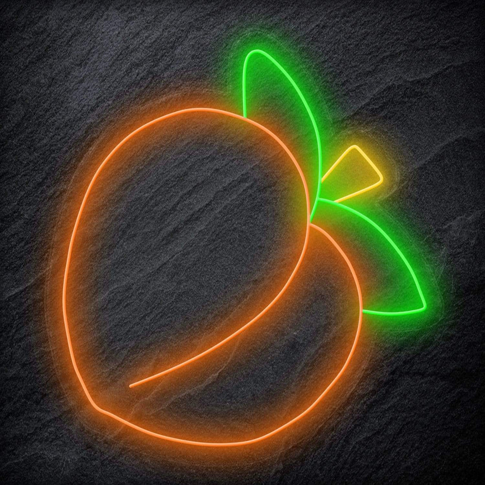 "Pfirsisch Peach Fruit" Neonschild - NEONEVERGLOW