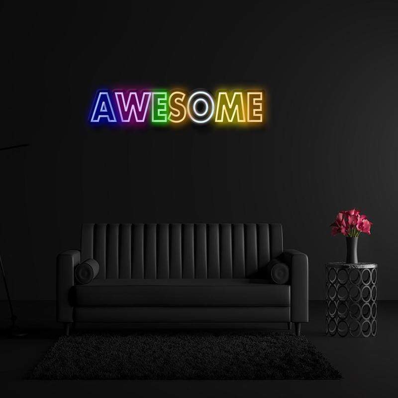 "Awesome" Neonschild Schriftzug Sign - NEONEVERGLOW