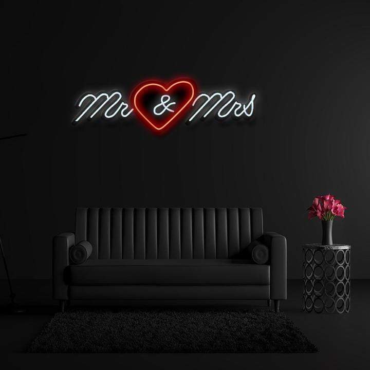" Mr&Mrs " Hochzeit Neonschild Sign - NEONEVERGLOW