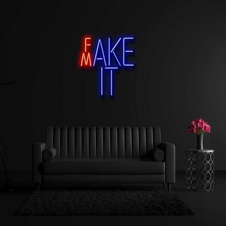 " Fake " Neonschild Sign Schriftzug - NEONEVERGLOW