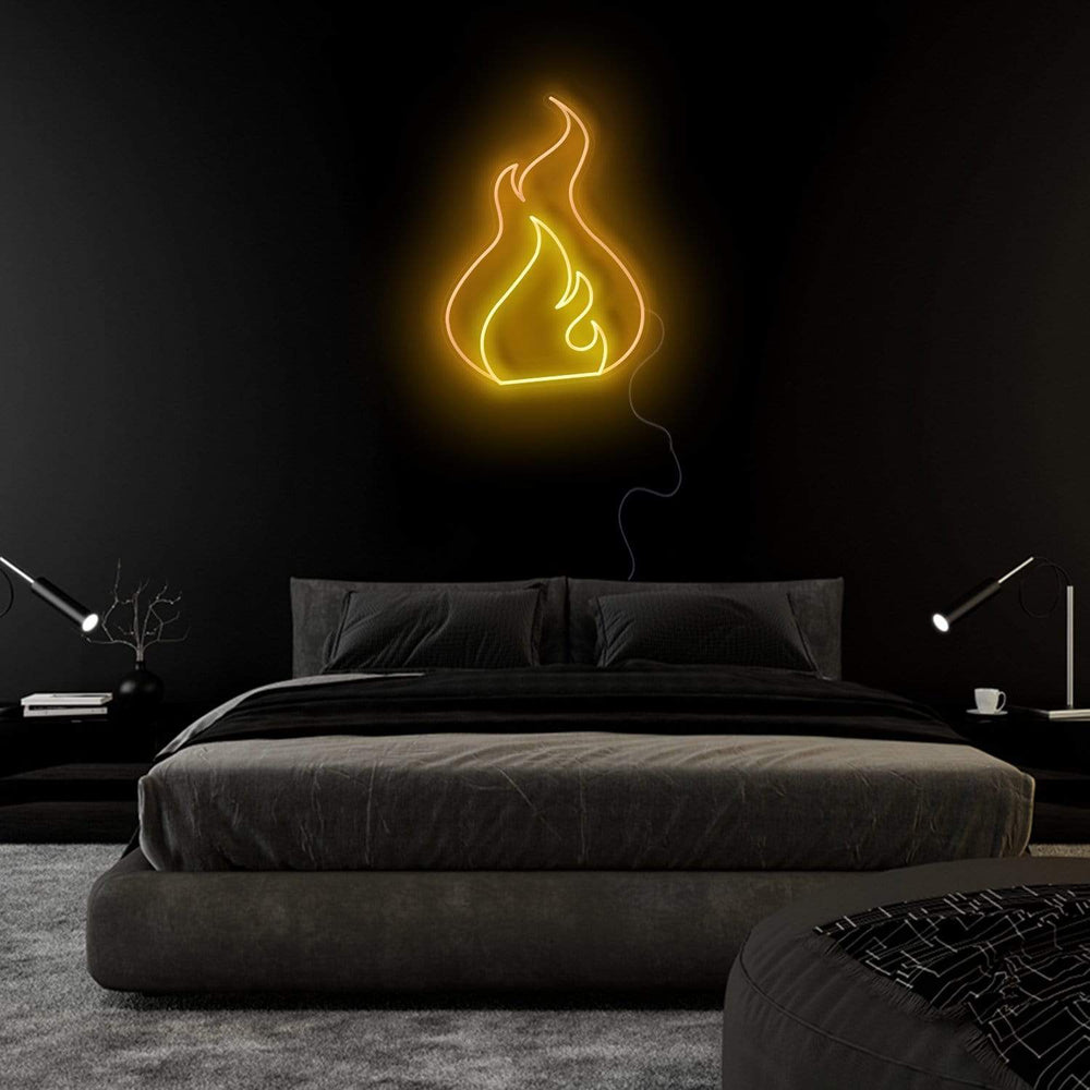 " Flammen" Neonschild Sign Schriftzug - NEONEVERGLOW