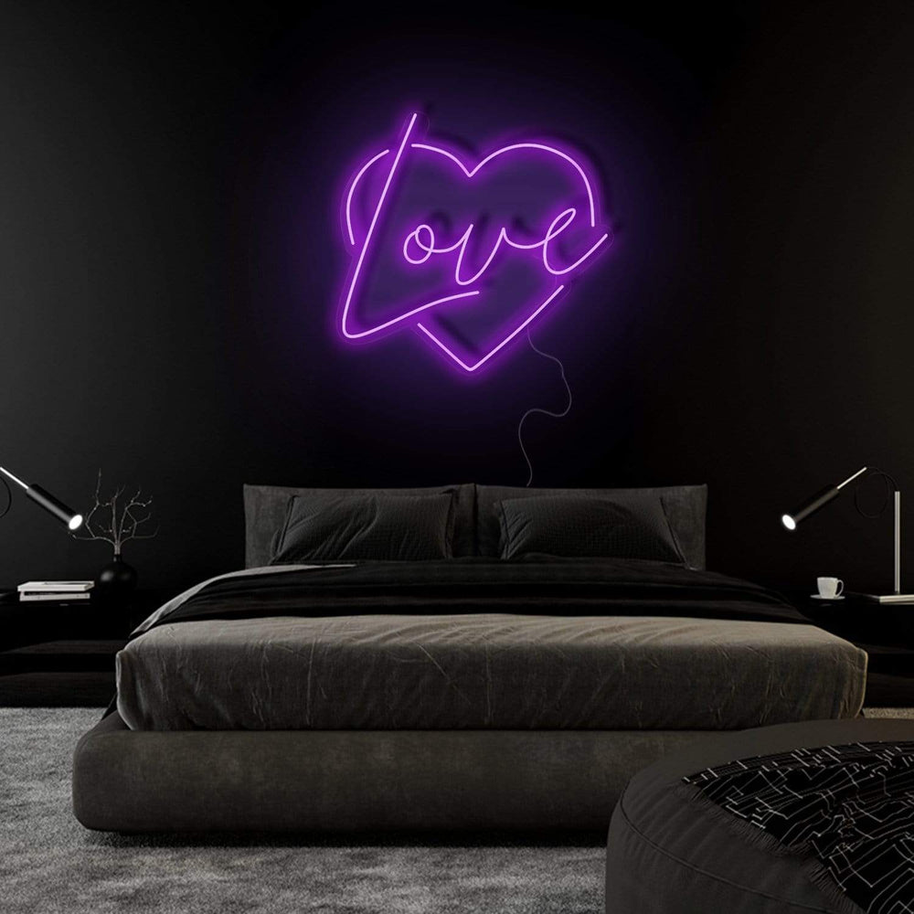 "Heart Love Herz" Neonschild Sign Schriftzug - NEONEVERGLOW
