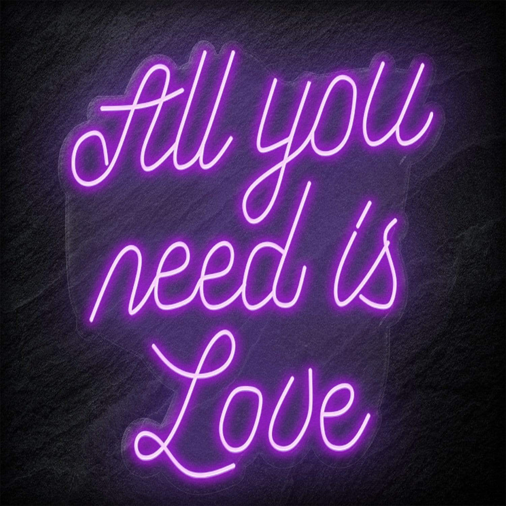 "All You Need is Love" Neon Schriftzug - NEONEVERGLOW