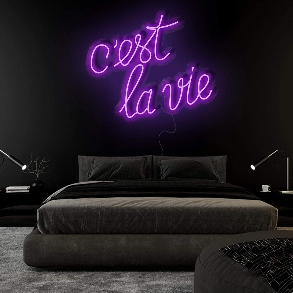 " C´est La Vie" Neonschild Sign Schriftzug - NEONEVERGLOW