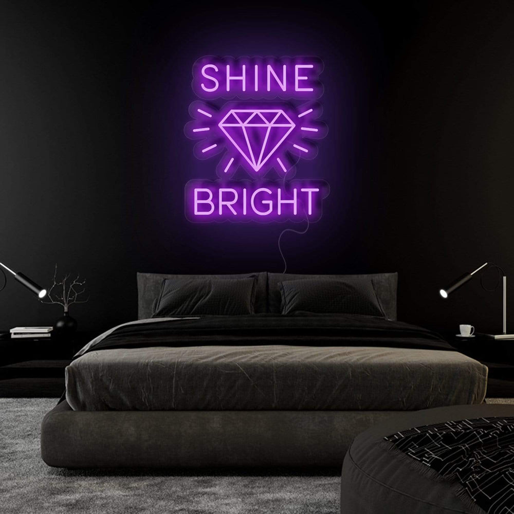 " Shine Bright like a Diamond" Neonschild Sign Schriftzug - NEONEVERGLOW