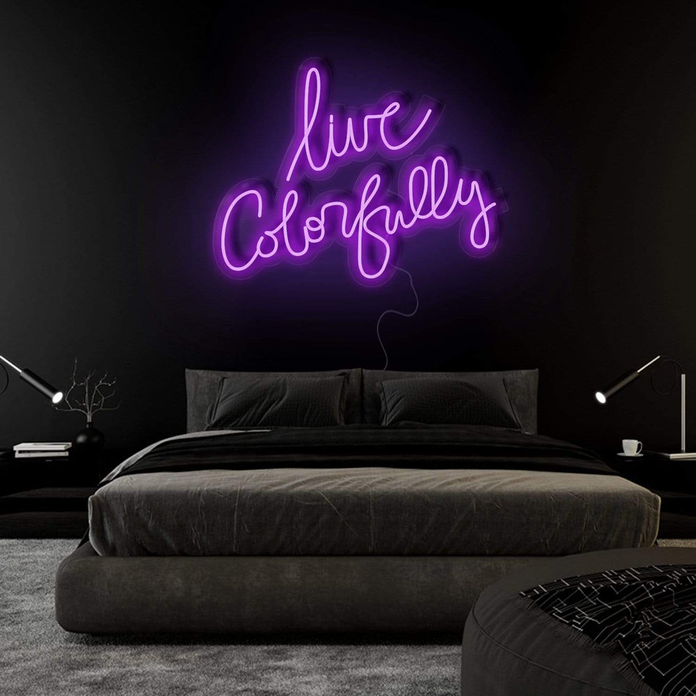 "Live Colorfully" Neonschild Sign Schriftzug - NEONEVERGLOW
