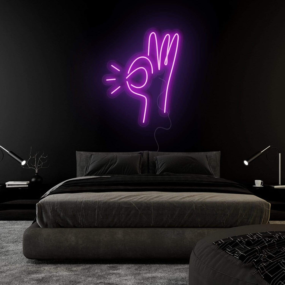 " Hand " Neonschild Sign Schriftzug - NEONEVERGLOW