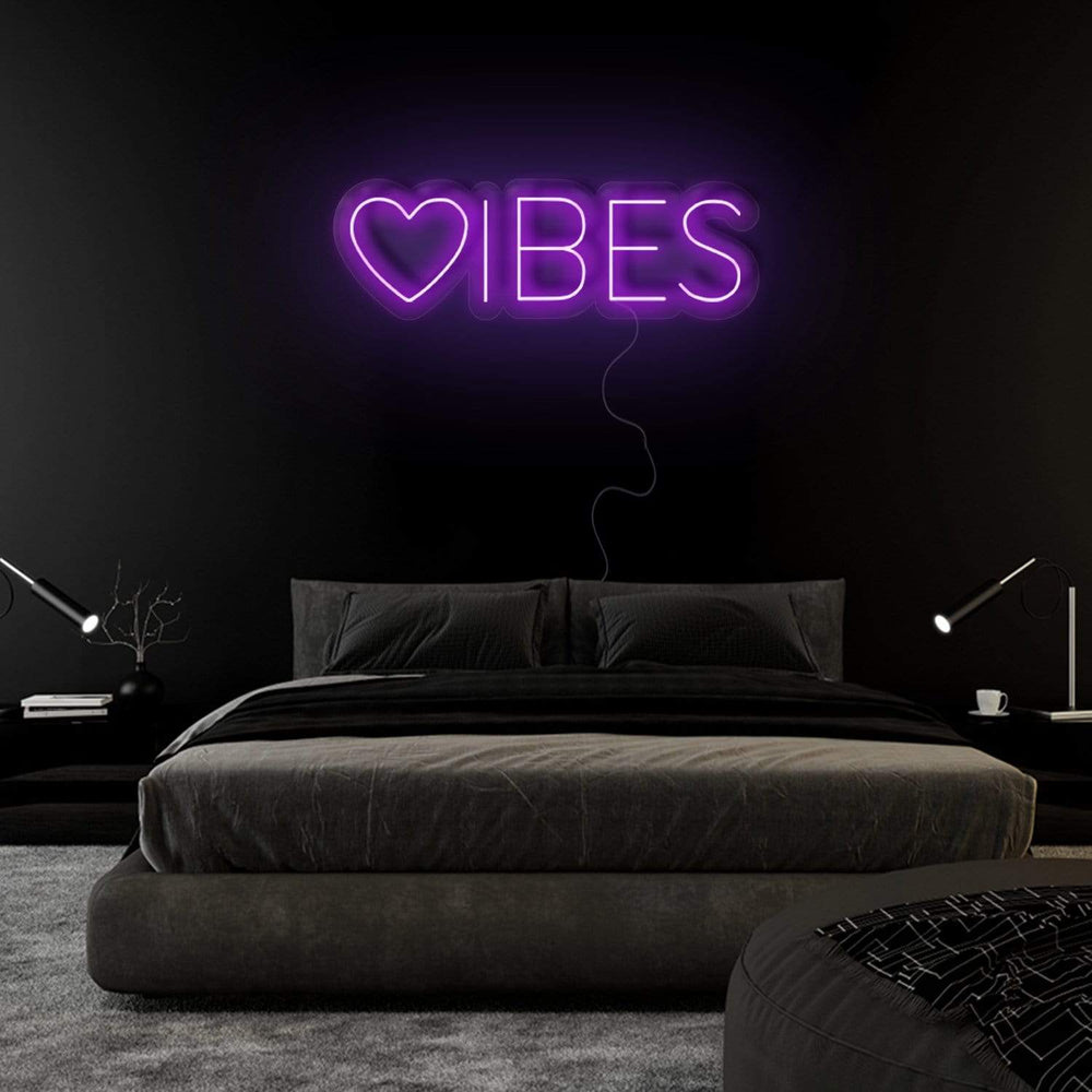 "Herz Vibes" Neonschild Sign - NEONEVERGLOW