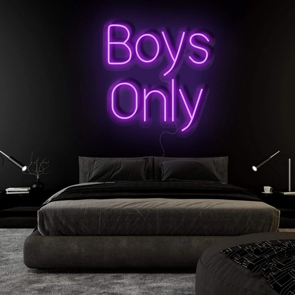 "Boys Only" Neon Sign Schriftzug - NEONEVERGLOW