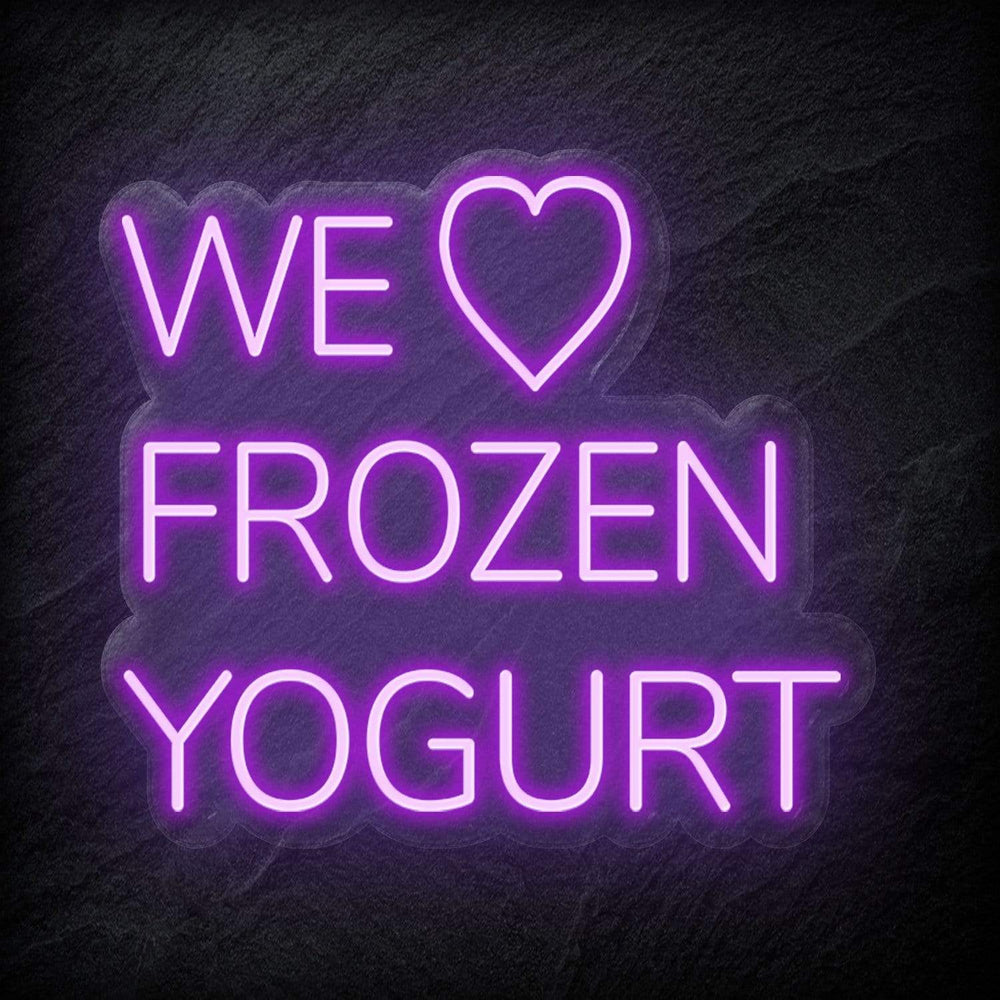 "We Love Frozen Yogurt" Neonschild Sign - NEONEVERGLOW