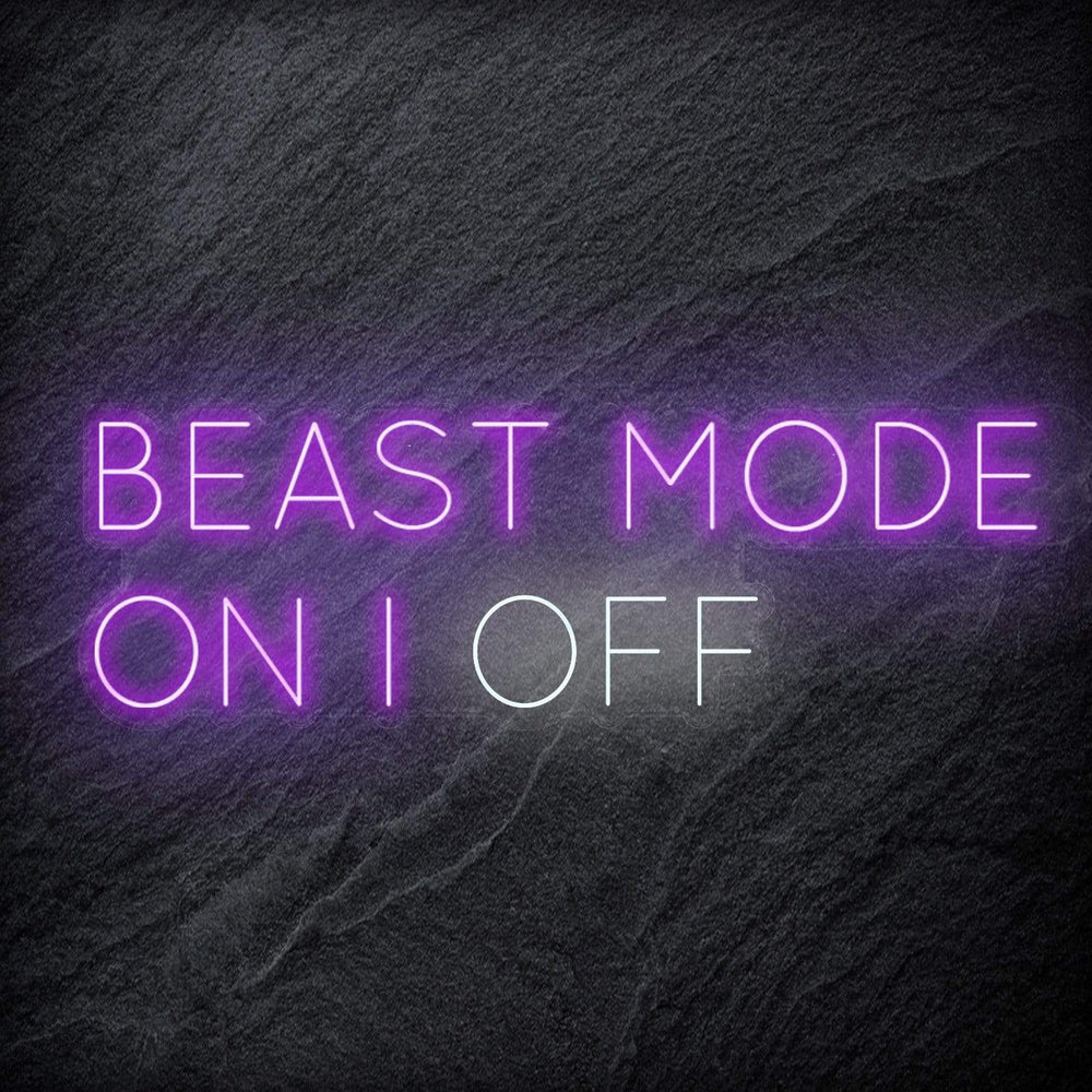 "Beast Mode On Off Fitness" Neon Sign Schriftzug - NEONEVERGLOW