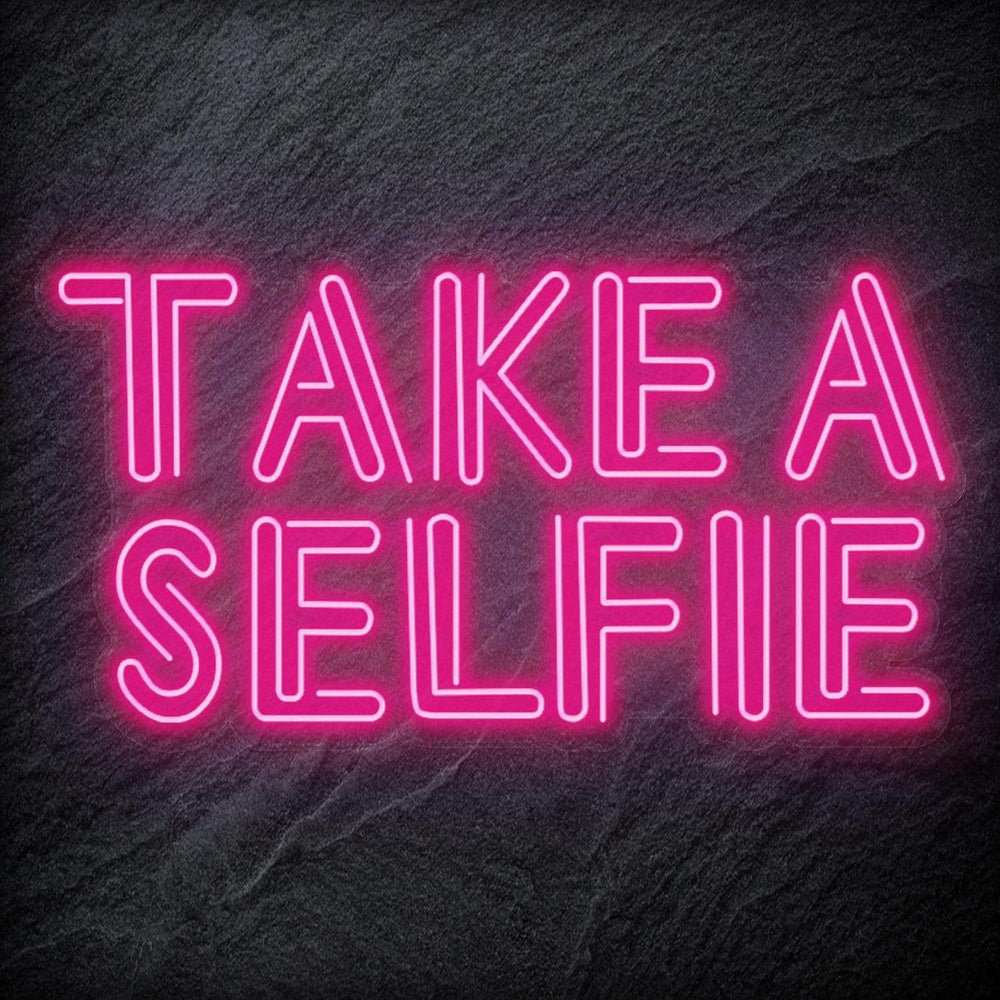 "Take A Selfie" Neon Schriftzug - NEONEVERGLOW