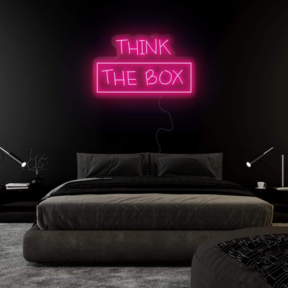 "Think The Box" Neonschild Sign - NEONEVERGLOW