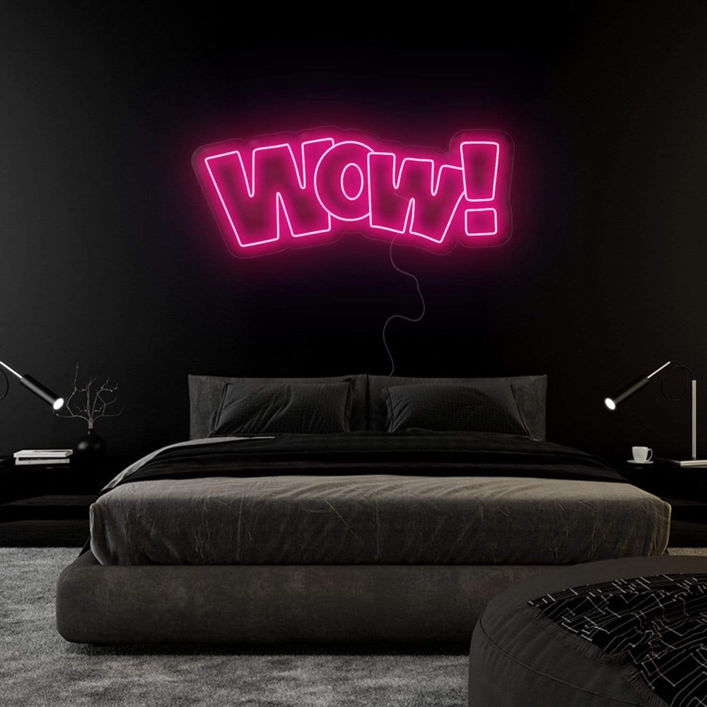 "WOW" Neonschild Sign Schriftzug - NEONEVERGLOW