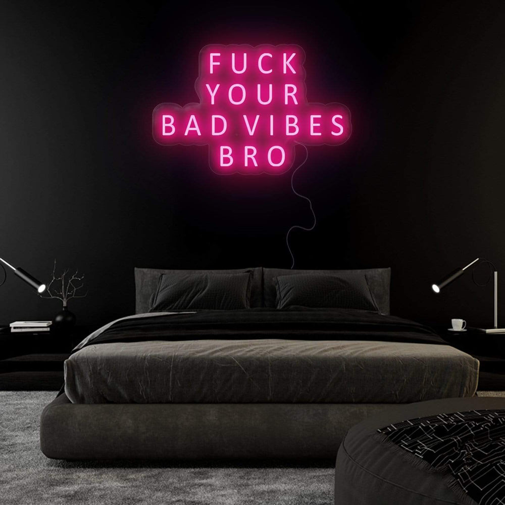 "Vibes Bro" Neon Sign Schriftzug - NEONEVERGLOW