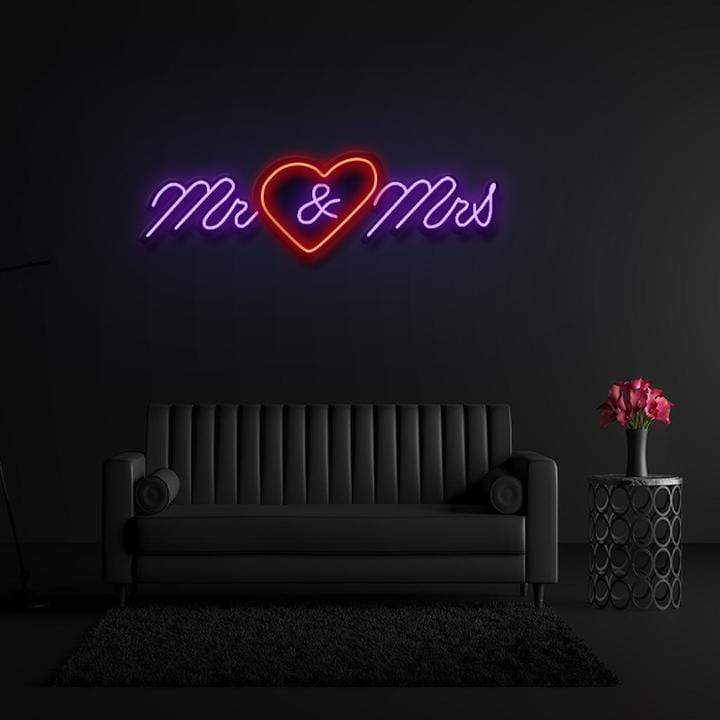 " Mr&Mrs " Hochzeit Neonschild Sign - NEONEVERGLOW