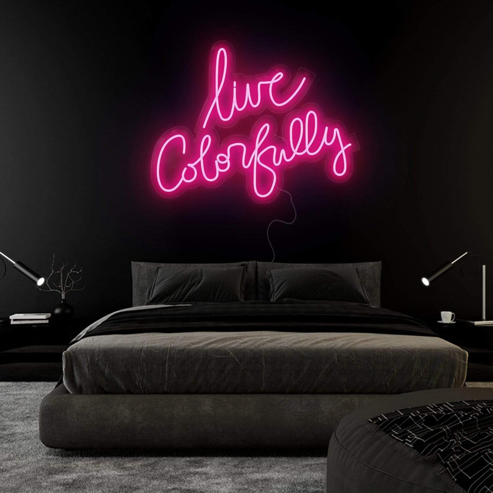 "Live Colorfully" Neonschild Sign Schriftzug - NEONEVERGLOW