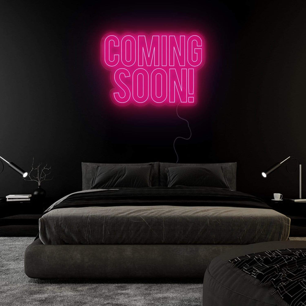 "Coming Soon" Neon Sign Schriftzug - NEONEVERGLOW