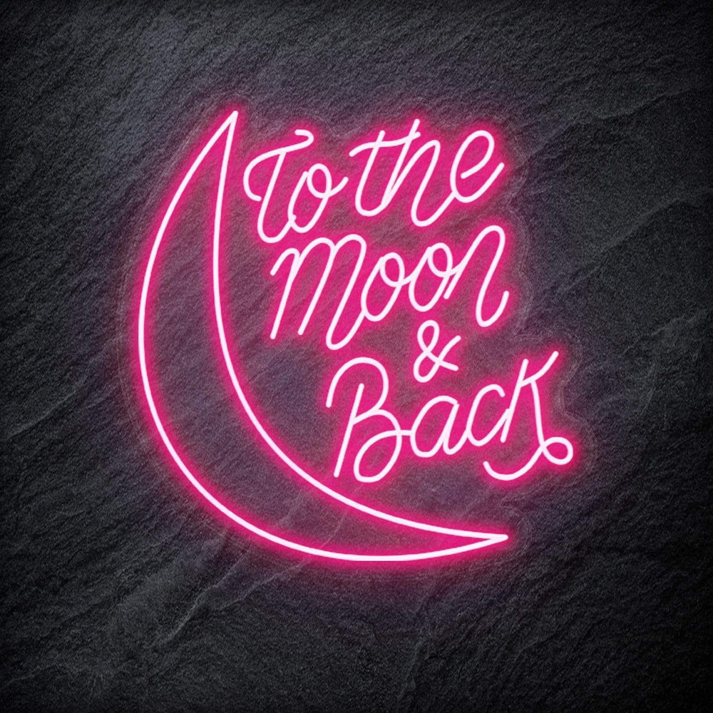 "To The Moon And Back" Neonschild - NEONEVERGLOW