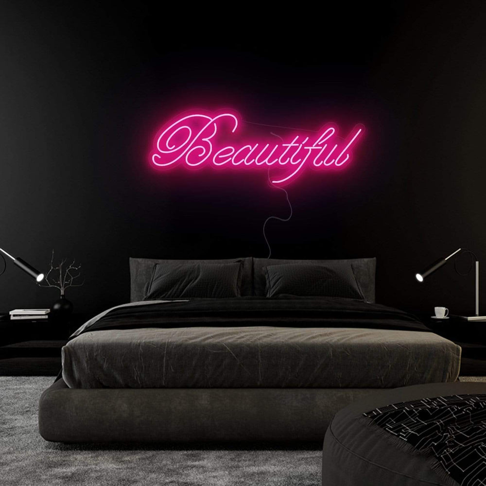 "Beautiful" Neon Sign Schriftzug - NEONEVERGLOW
