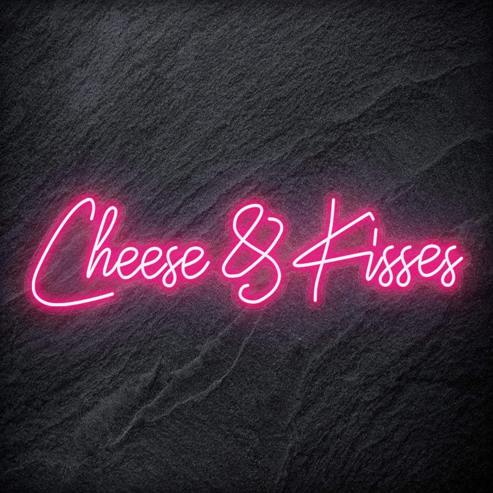 " Cheese & Kisses" Neon Schriftzug - NEONEVERGLOW