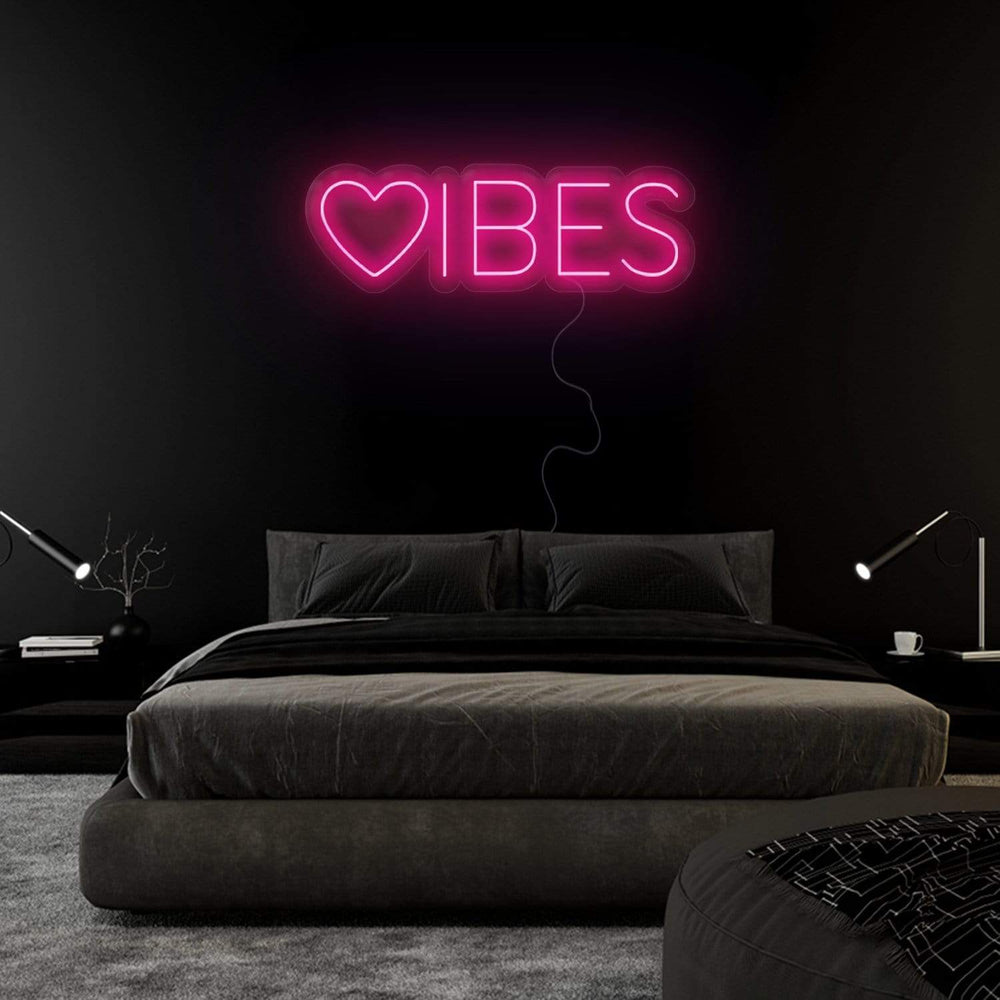 "Herz Vibes" Neonschild Sign - NEONEVERGLOW