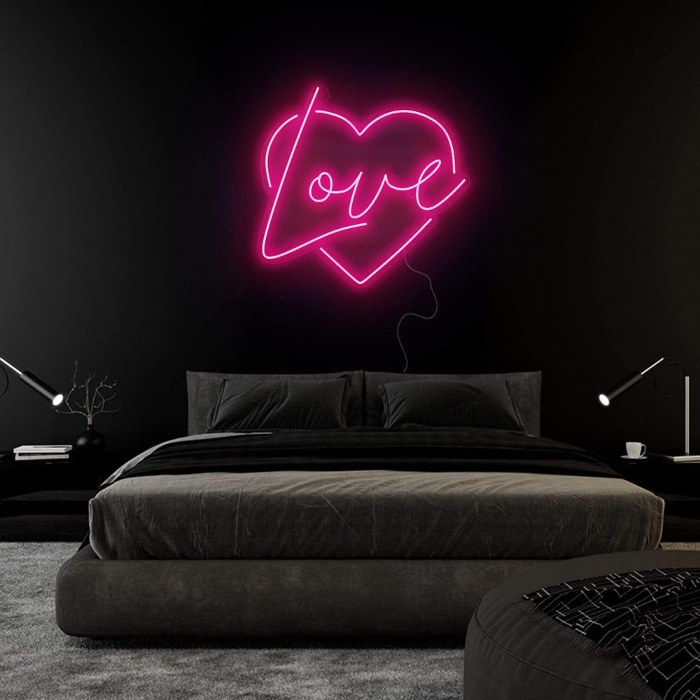 "Heart Love Herz" Neonschild Sign Schriftzug - NEONEVERGLOW