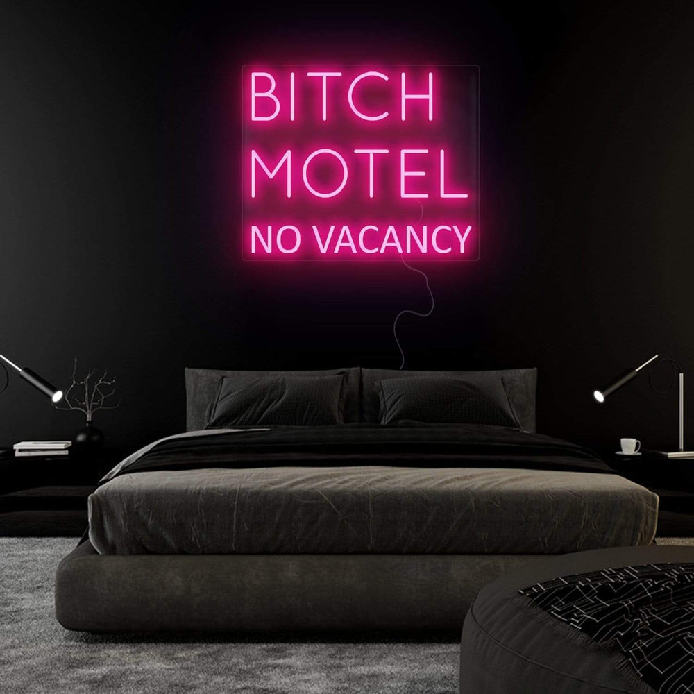 "Bitch Motel No Vacancy" Neonschild Sign Schriftzug - NEONEVERGLOW