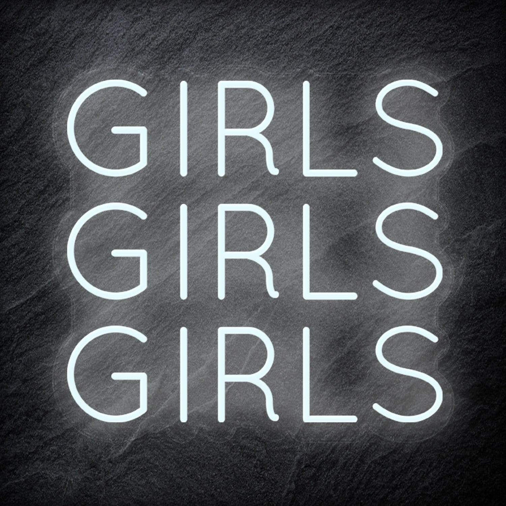 "Girls Girls Girls" Neon Schriftzug - NEONEVERGLOW
