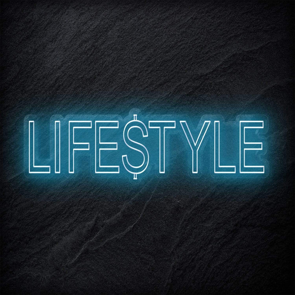 "Lifestyle" Neon Sign Schriftzug - NEONEVERGLOW