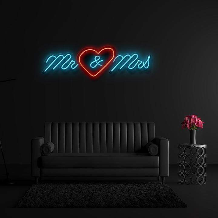 " Mr&Mrs " Hochzeit Neonschild Sign - NEONEVERGLOW