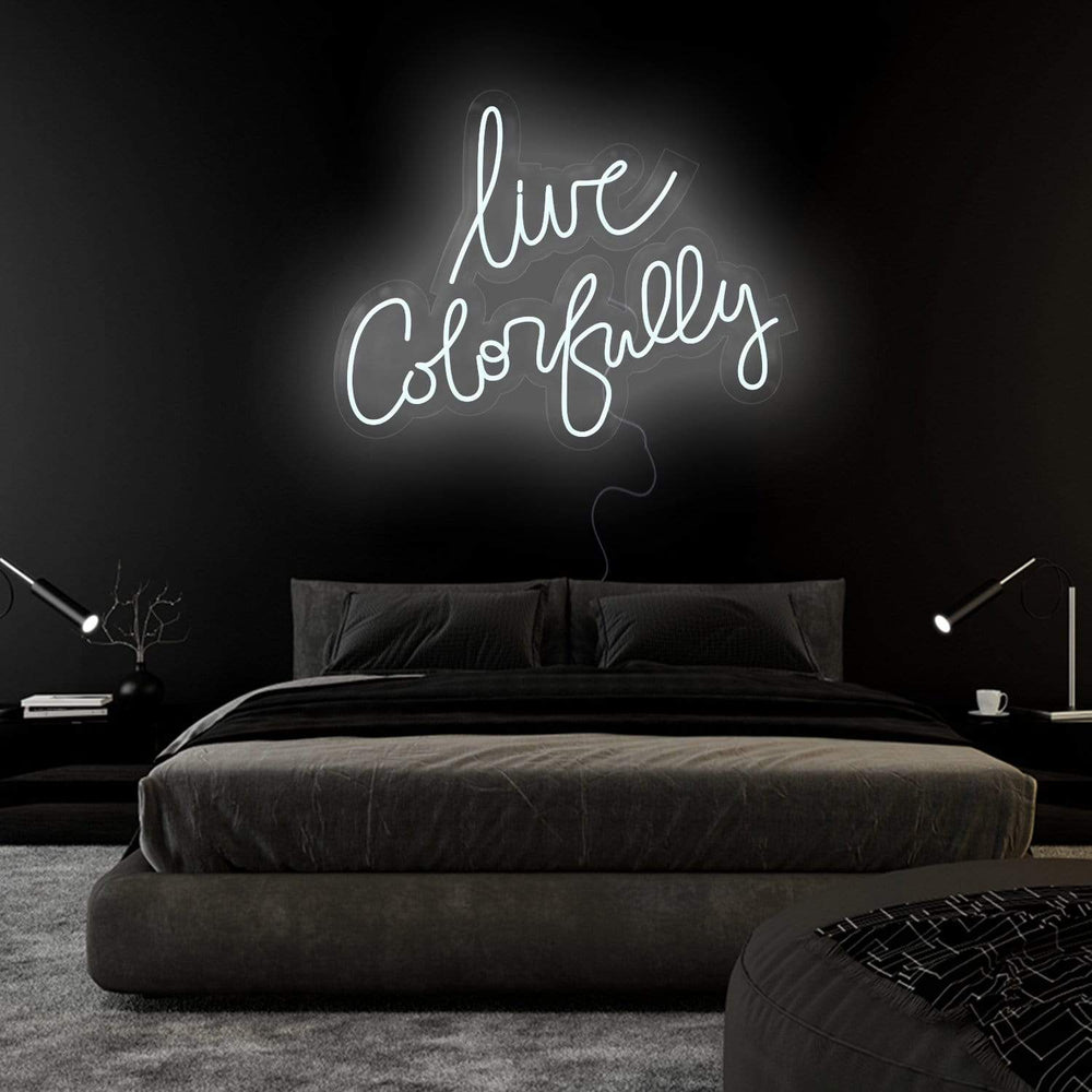 "Live Colorfully" Neonschild Sign Schriftzug - NEONEVERGLOW