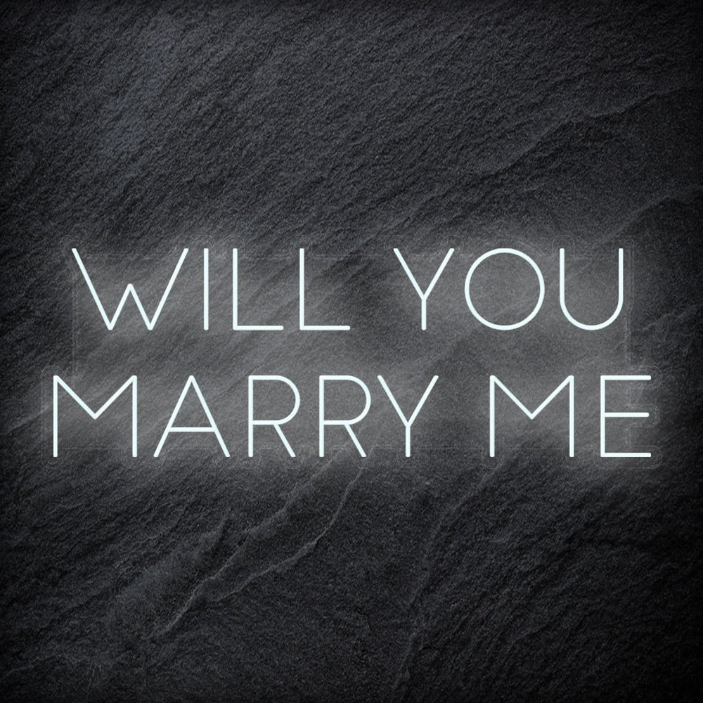 "Will You Marry Me" Neon Sign Schriftzug - NEONEVERGLOW