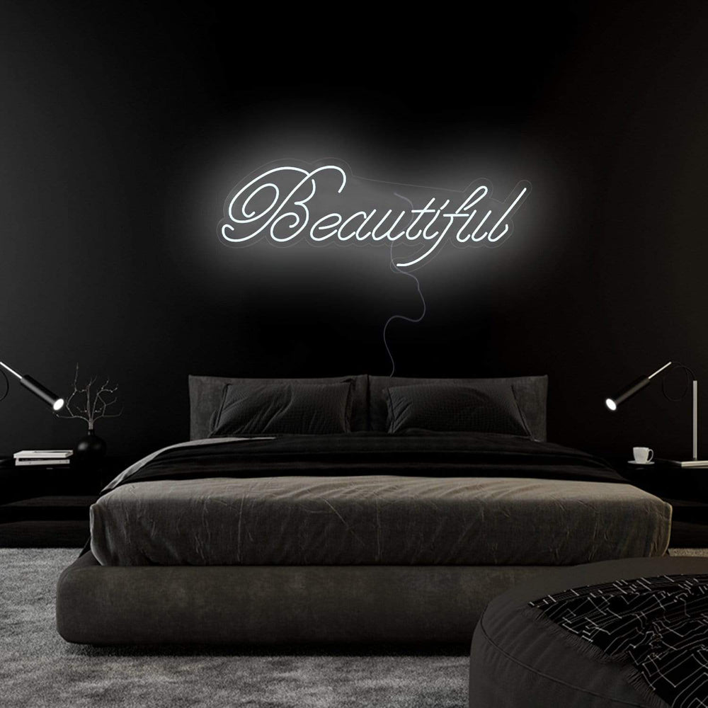 "Beautiful" Neon Sign Schriftzug - NEONEVERGLOW